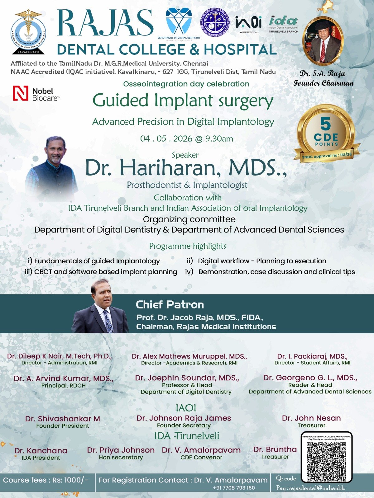 CONTINUING DENTAL EDUCATION (CDE) PROGRAM - 04.05.2026